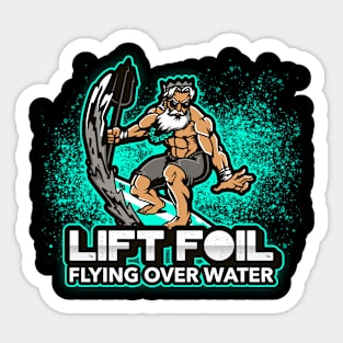 LIFT FOIL - FLYING OVER WATER Sticker